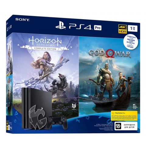 PlayStation 4 PRO 1TB Bundle + God Of War + Horizon Zero Dawn Complete Edition